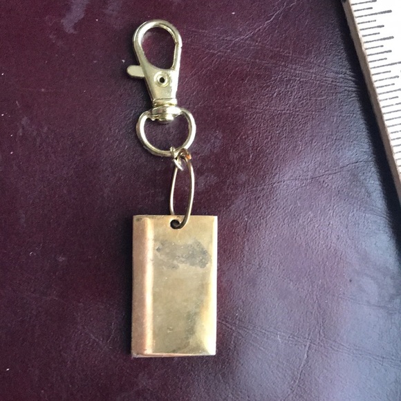 CHRISTIAN DIOR GOLDTONE KEYCHAIN / BAG ZIPPER PULL USED GOOD CONDITION - Picture 6 of 7